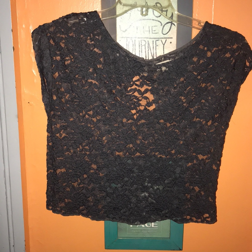 Lace see through shirt